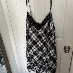 Black and White Plaid Dress